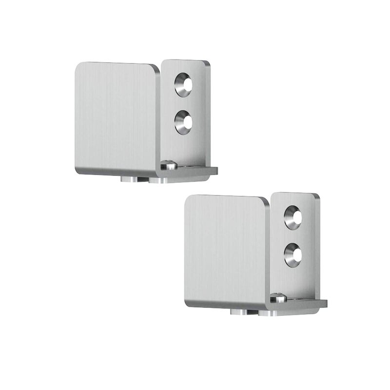 JUBEST Stainless Steel Floor Guide Wall Mount Sliding Barn Door Hardware Up to 1-3/4"W 1-7/8"H Set of 2 - Image 1